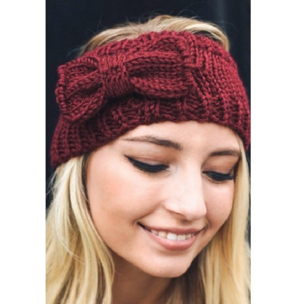 Warm headband w/bow